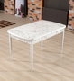 Hanah Home Trend Carrara Mesa de Comedor Extensible Blanco y Gris